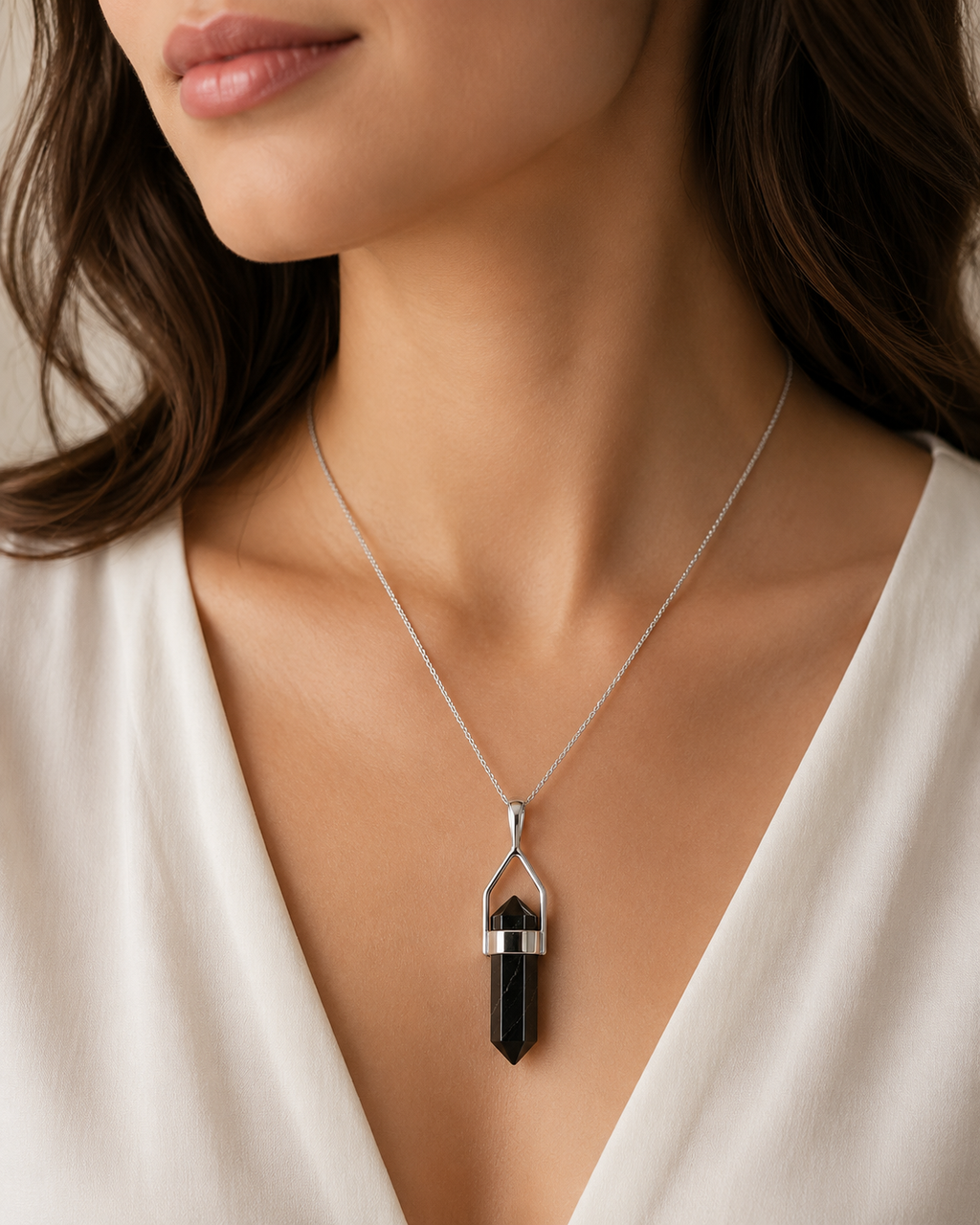 Black Onyx Pendant – Sterling Silver