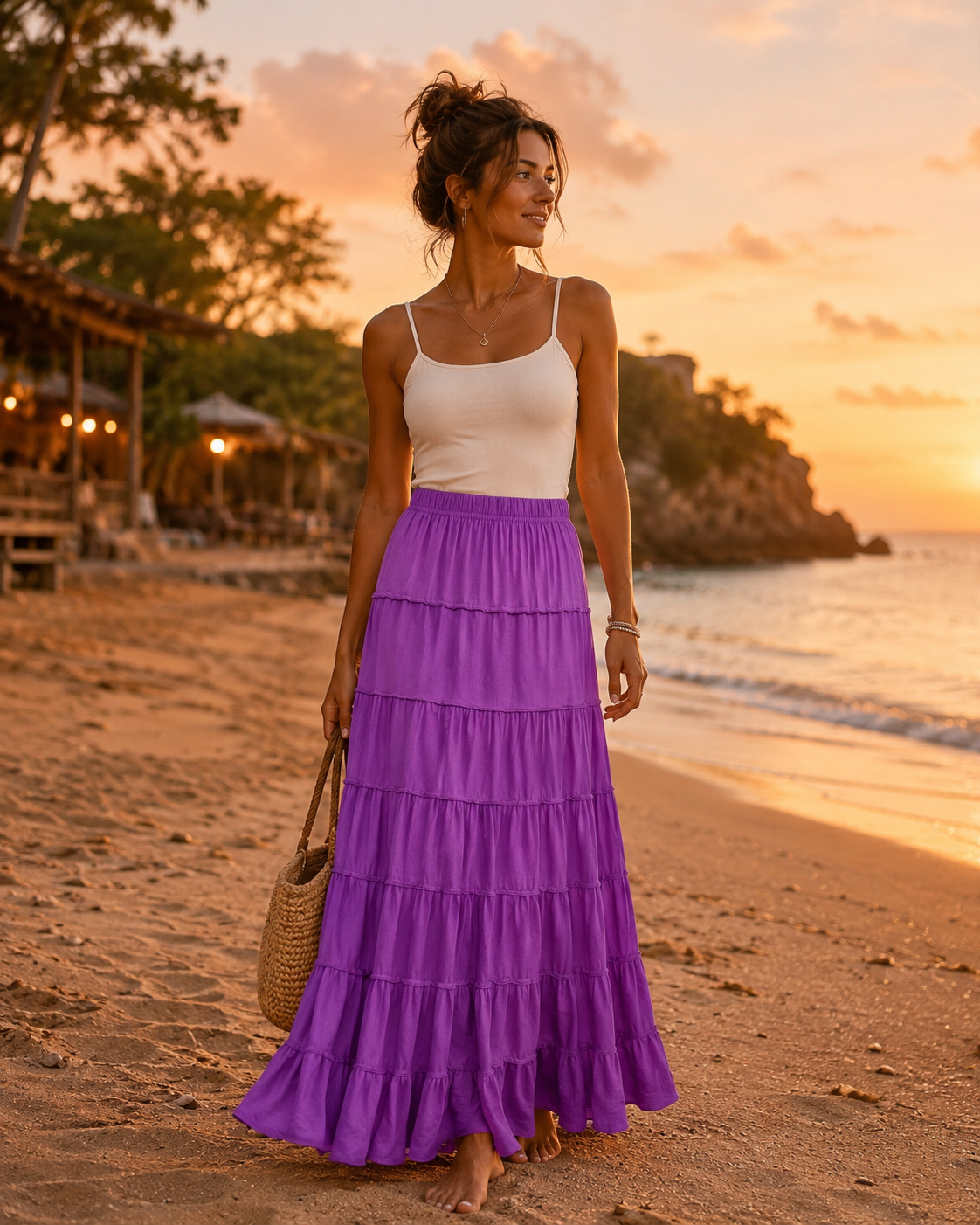 Sandra Long Layered Skirt