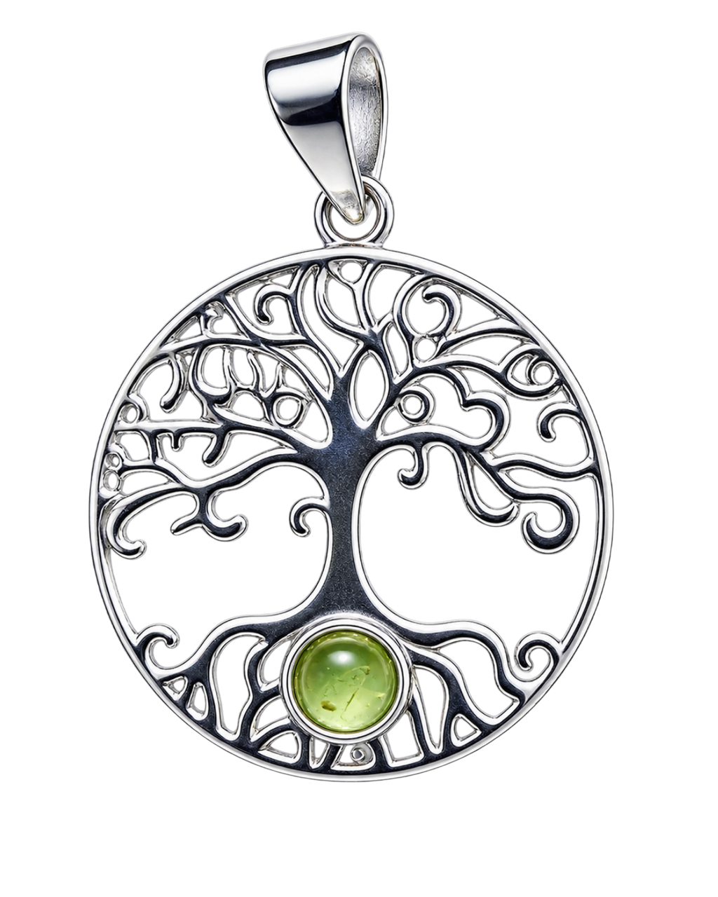 Tree of Life Pendant – Sterling Silver &amp; Aventurine