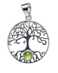 Tree of Life Pendant – Sterling Silver &amp; Aventurine
