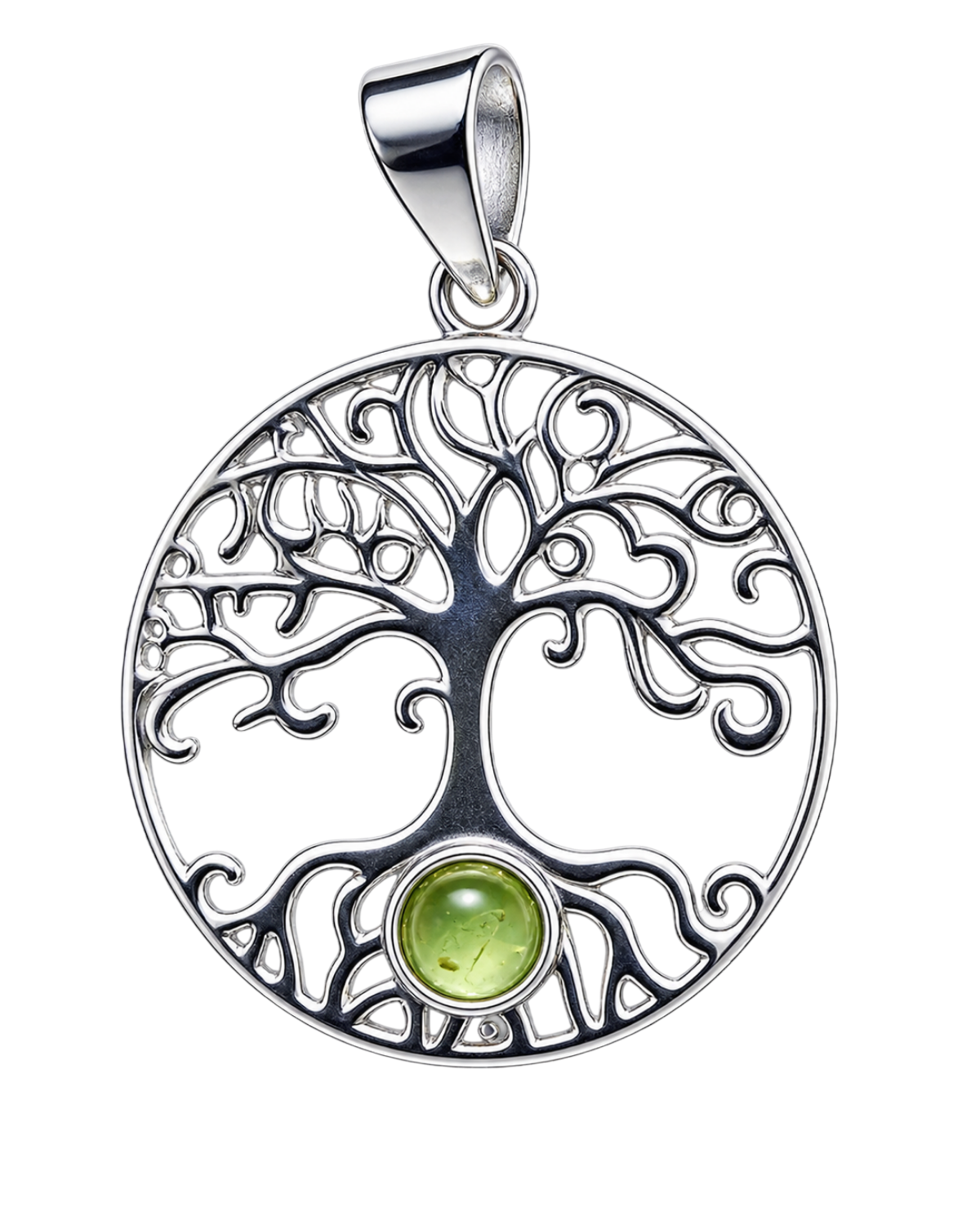 Tree of Life Pendant – Sterling Silver &amp; Aventurine