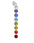 Chakra Pendant – Sterling Silver with Diamond-Cut Stones