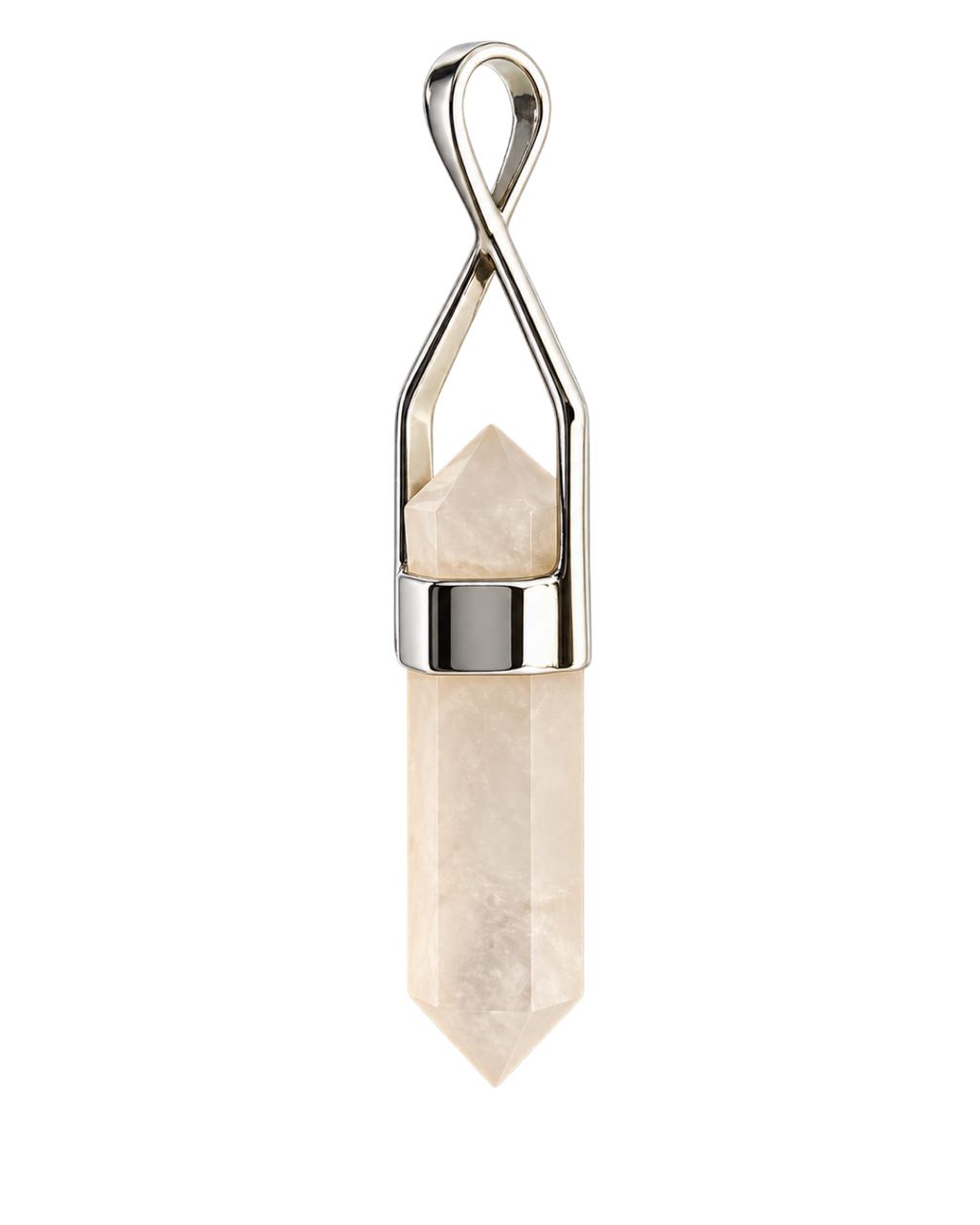 Crystal Pointer Pendant – Rose Quartz