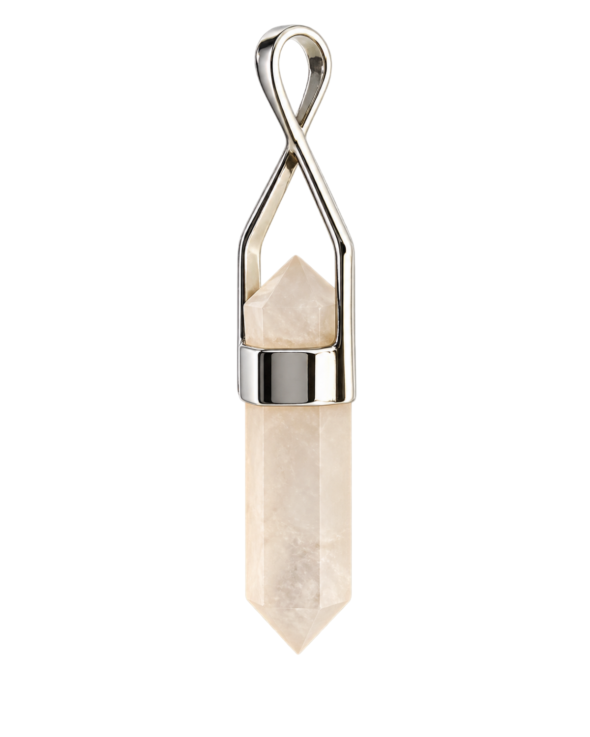 Crystal Pointer Pendant – Rose Quartz