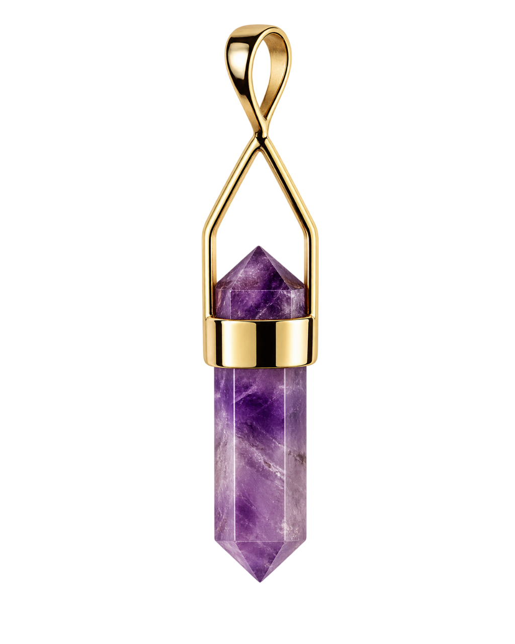 Amethyst Crystal Pointer Pendant