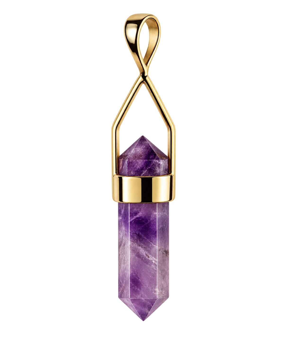 Amethyst Crystal Pointer Pendant
