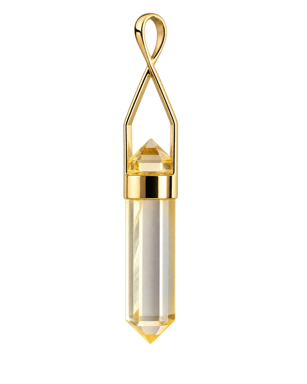 Clear Quartz Crystal Pointer Pendant