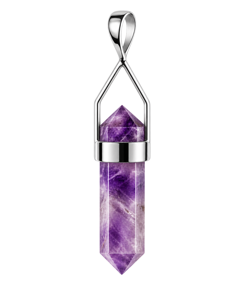 Amethyst Crystal Pointer Pendant