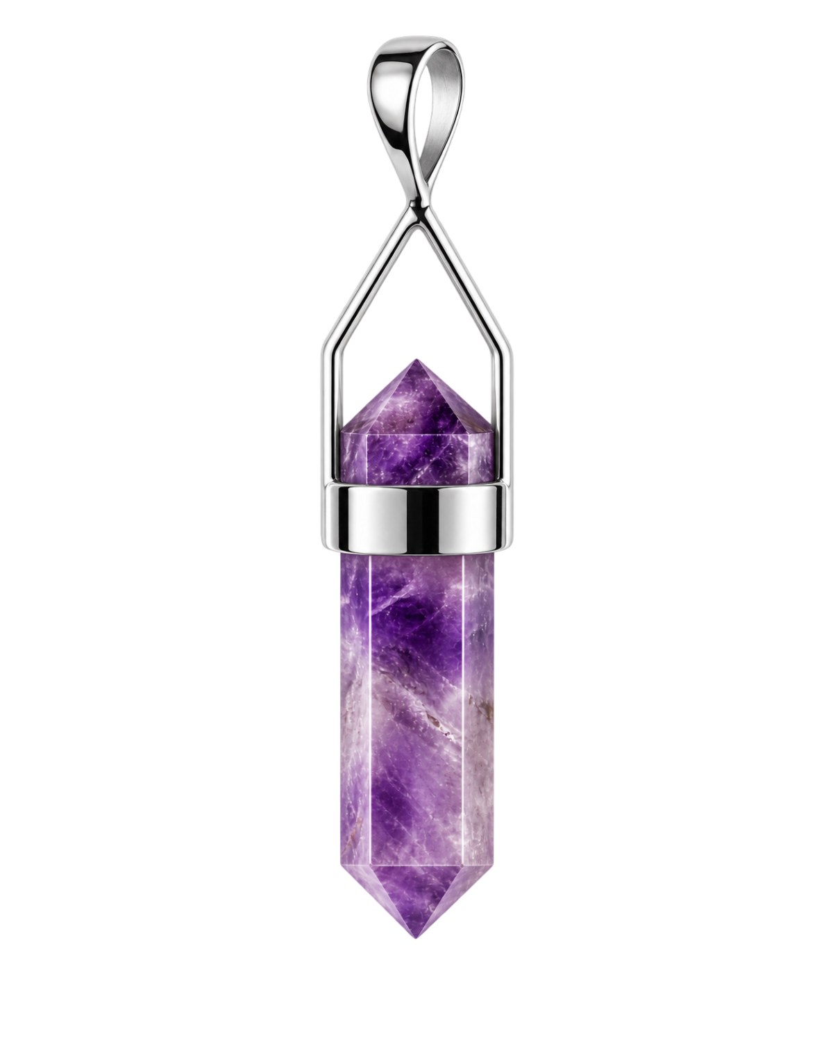 Amethyst Crystal Pointer Pendant